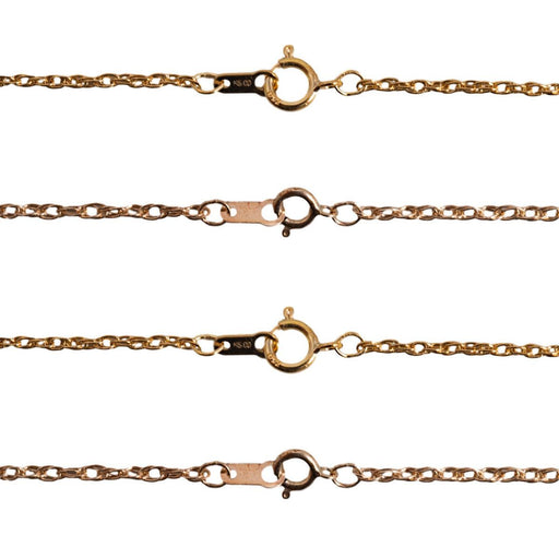 14KY & 18KY Rope Chain 1.1mm with Spring Ring Clasp - Otto Frei