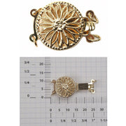 14KY & 18KY Round Filigree 2-Strand Pearl Clasp - Otto Frei