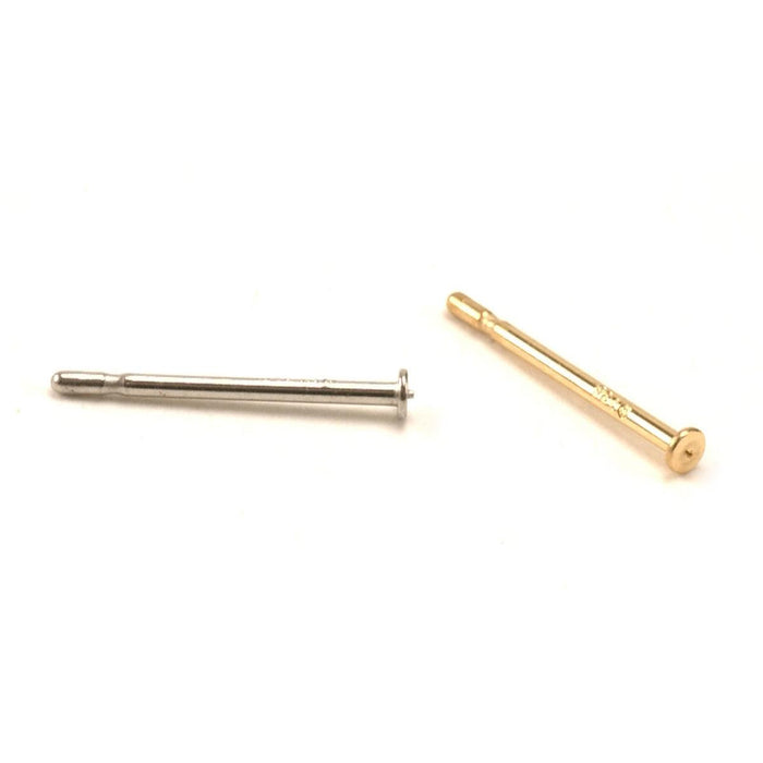 14KY & Platinum Fusion Friction Earring Posts .030 x .437