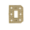 Iniziale D a blocco in oro 8mm - preforata per pietra da .01pt - Giallo 14K