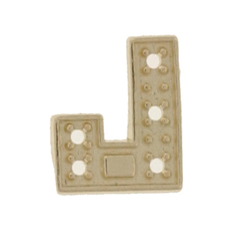 14KY Block Initial 8mm J For .01pt Stone - Otto Frei