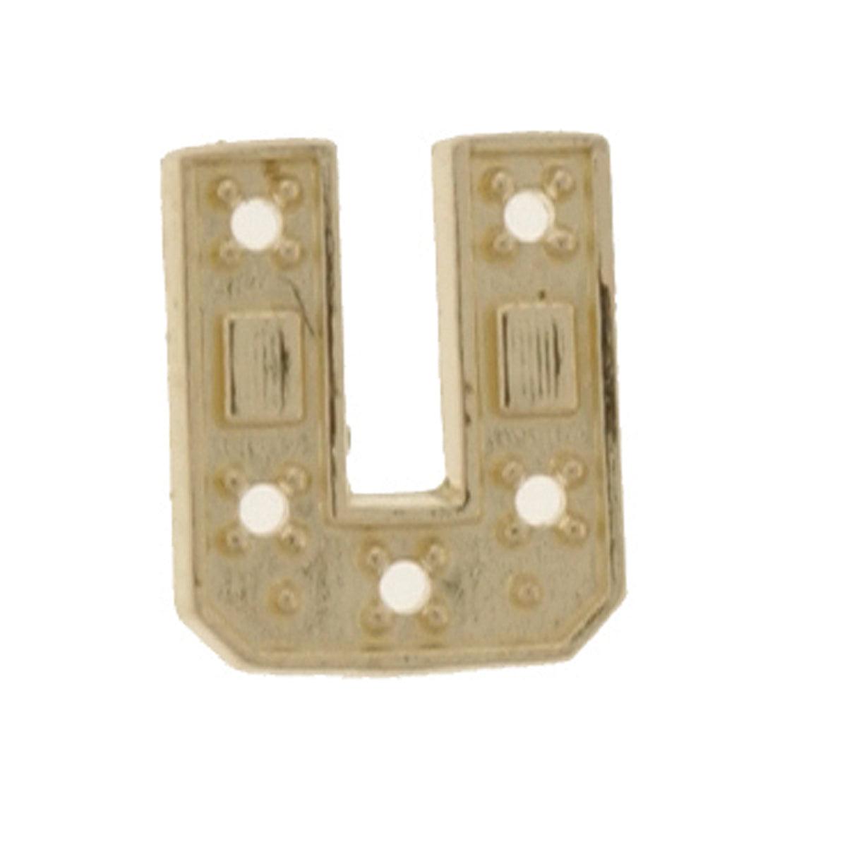 Gold Cast Block Initial U 8mm Pre-Drilled | Jewelry Supply — Otto Frei