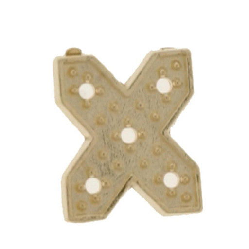 14KY Block Initial 8mm X For .01pt Stone - Otto Frei