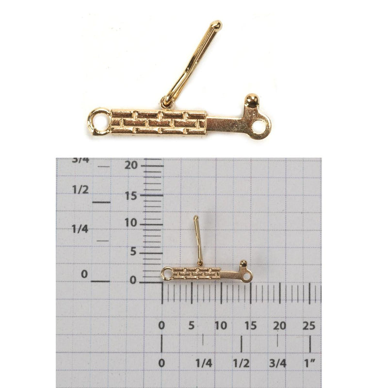 14KY Brick Design Box Clasp 2 mm - Otto Frei