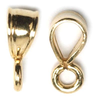 14K Gold Closed Solid Bail with Jump Ring | Otto Frei