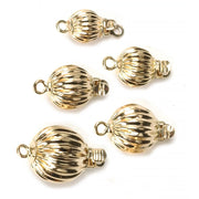 14KY Corrugated  Ball Clasp - Otto Frei