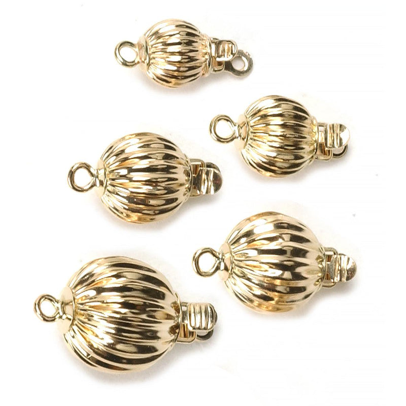 14KY Corrugated  Ball Clasp - Otto Frei
