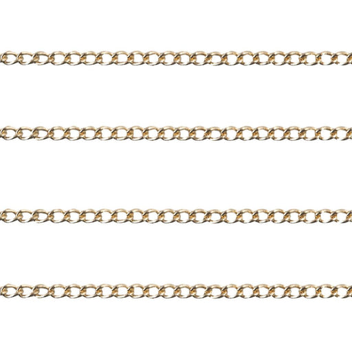 14KY Curb Chain 0.9mm Sold by the Inch - Otto Frei