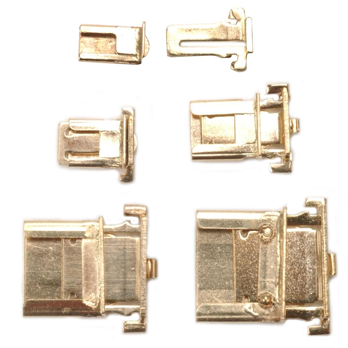 14K Gold Double Tab Box Solder-On Clasps | Otto Frei