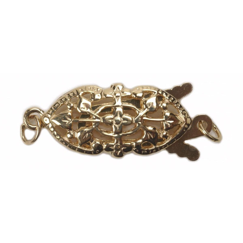 14KY Filigree Pearl Clasp 20 mm x 8 mm - Otto Frei