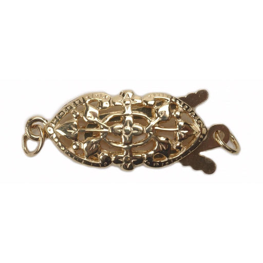14KY Filigree Pearl Clasp 20 mm x 8 mm - Otto Frei