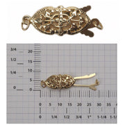 14KY Filigree Pearl Clasp 20 mm x 8 mm - Otto Frei