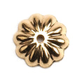 Coupelle creuse cannelée en or de 4,5 mm - 14K Jaune