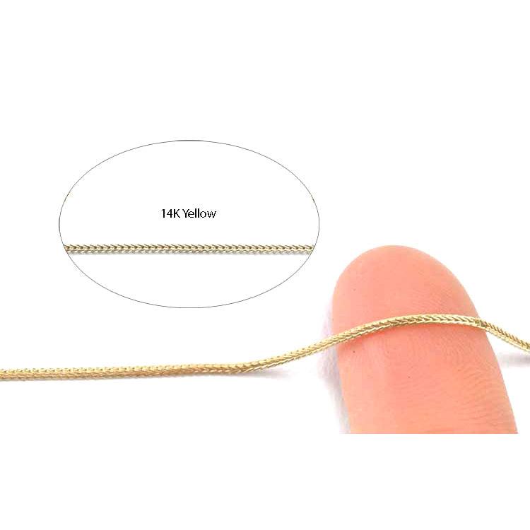 14KY Foxtail Chain 1.0mm Sold by the Inch - Otto Frei