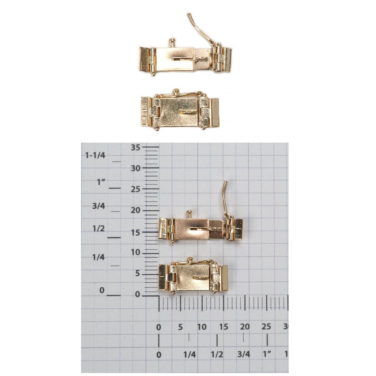 Gold Hinged Box Clasps with Safety 5–6 mm | Otto Frei