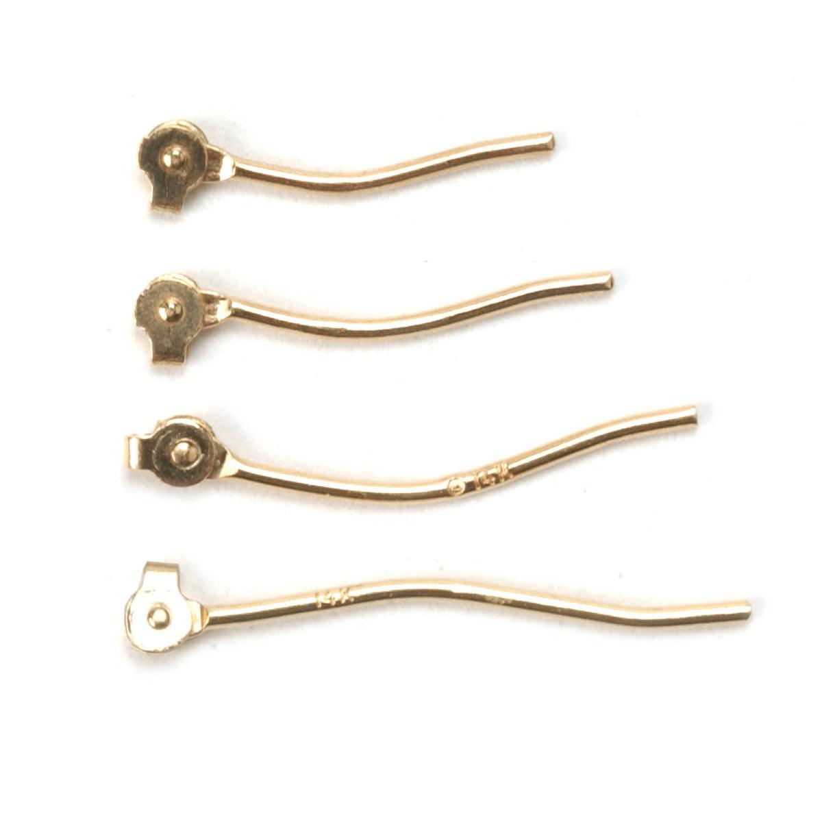 14KY, 14KW, 18KY, 18KW & Platinum .036 Friction Earring Post & Heavy —  Otto Frei