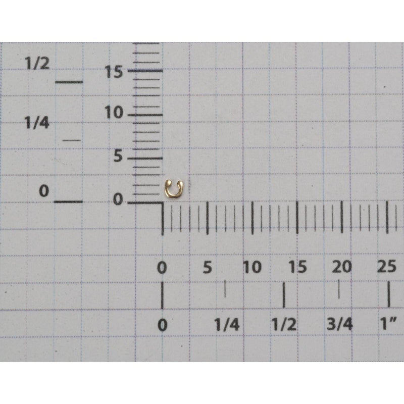 14KY Hoop Earrings Pinstem Small C Catch - Otto Frei