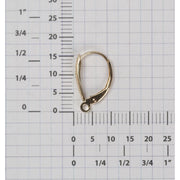 14KY Lever Backs Shield with Open Ring - Otto Frei