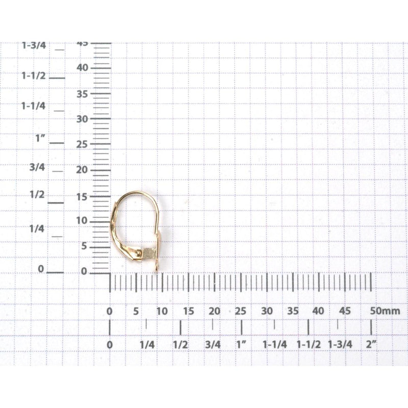 14KY Lever Backs Tear Drop with Closed Ring at 90 Degrees - Otto Frei