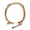 Chiusura ovale dorata per accorciatore di perle - Giallo 14K
