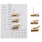 14KY Round Tube Barrel Solder On Clasps-5.6 & 6.4 mm - Otto Frei