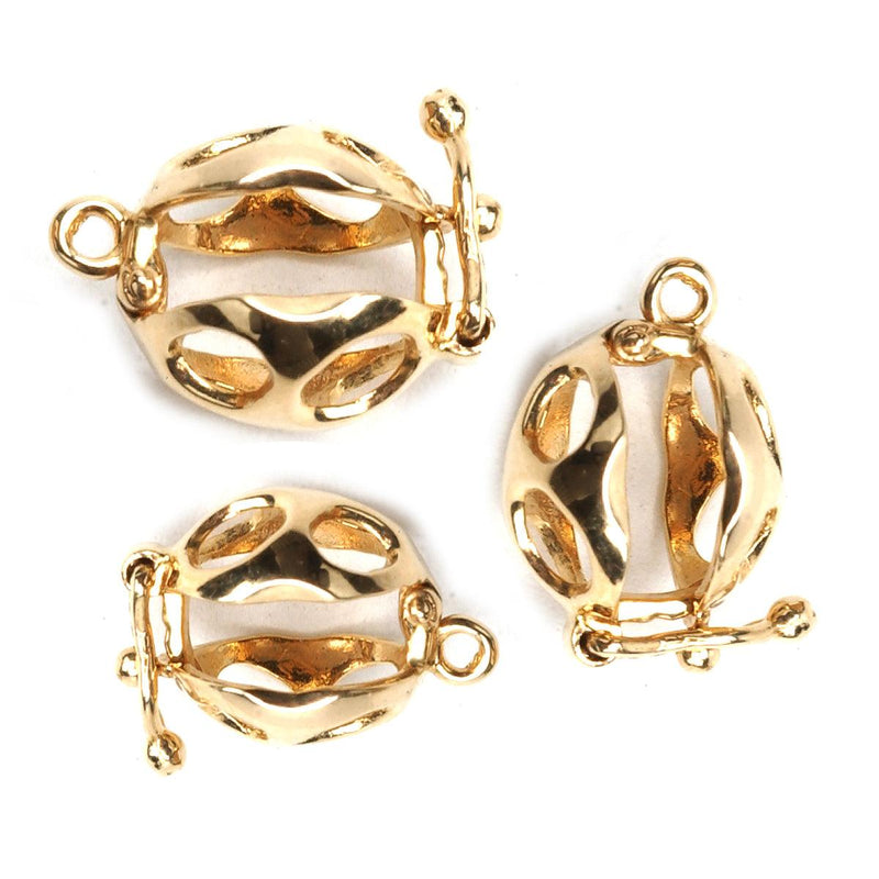 14KY Soccer Ball Pearl Clasps-3 Sizes - Otto Frei