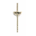 Gold Standard Weight Pearl & Stone Posts – 5.0mm Fluted Cup with Peg - 14K Yellow