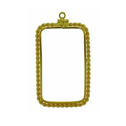 14KY, Sterling Silver & Yellow Gold Filled Credit-Swiss Ingots Coin Mountings - Rope Edge - Otto Frei