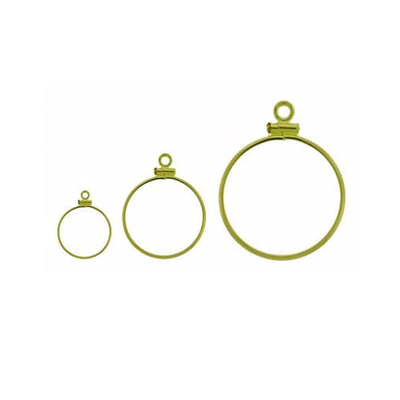 14KY, Sterling Silver & Yellow Gold Filled English Coin Mountings - Coin Edge - Otto Frei