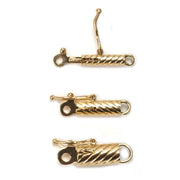 14KY Swirl Design Barrel Clasps-2 mm, 3 mm & 4 mm - Otto Frei