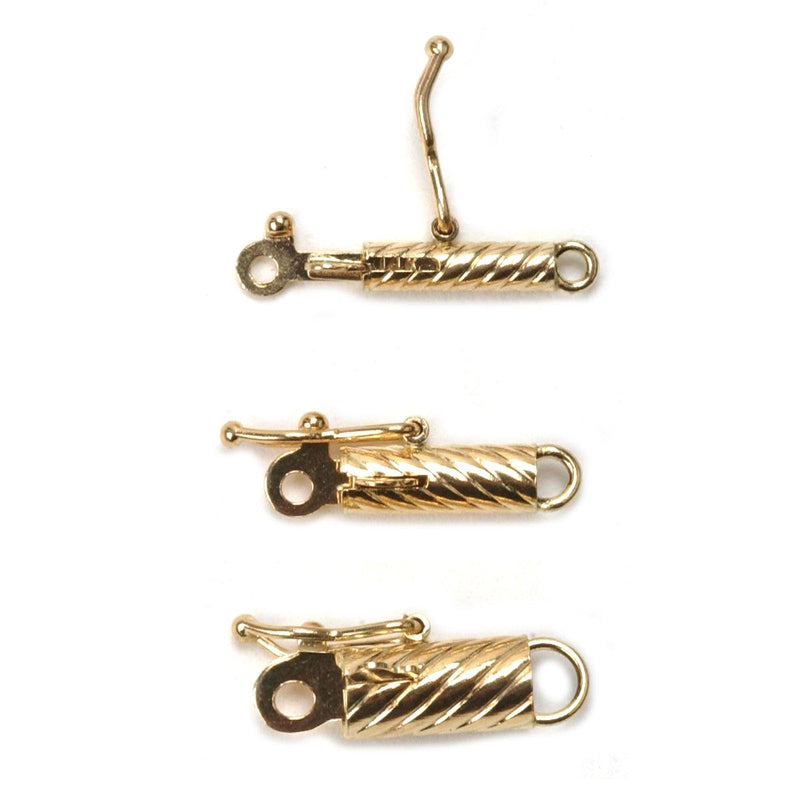 14KY Swirl Design Barrel Clasps-2 mm, 3 mm & 4 mm - Otto Frei