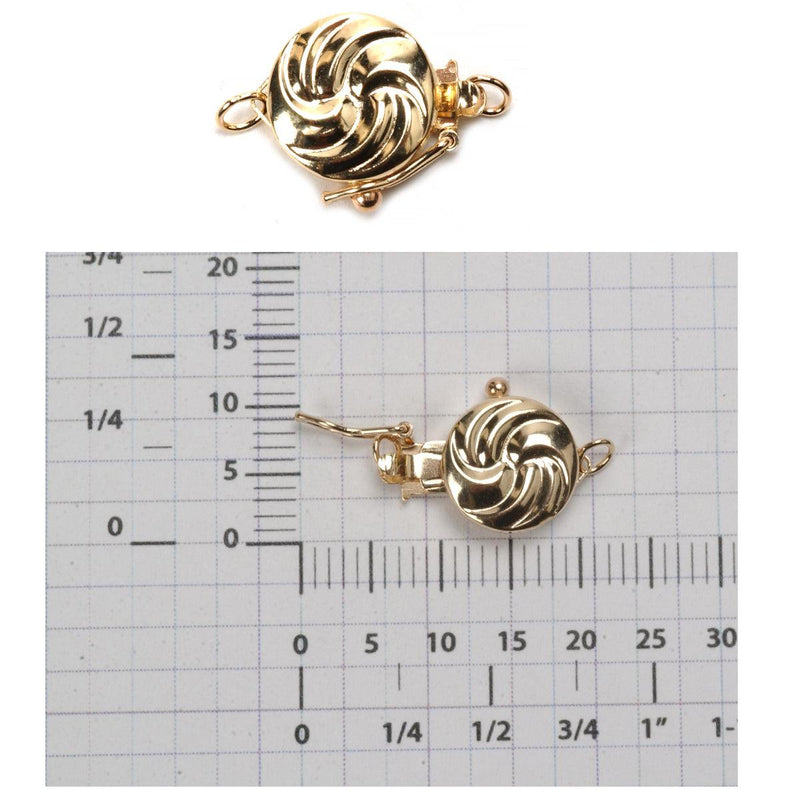 14KY 12 mm x 10mm Pearl Clasp Ball with Safety Catch - Otto Frei