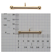 14KY Toggle Bar with Ball Ends 3 mm - Otto Frei