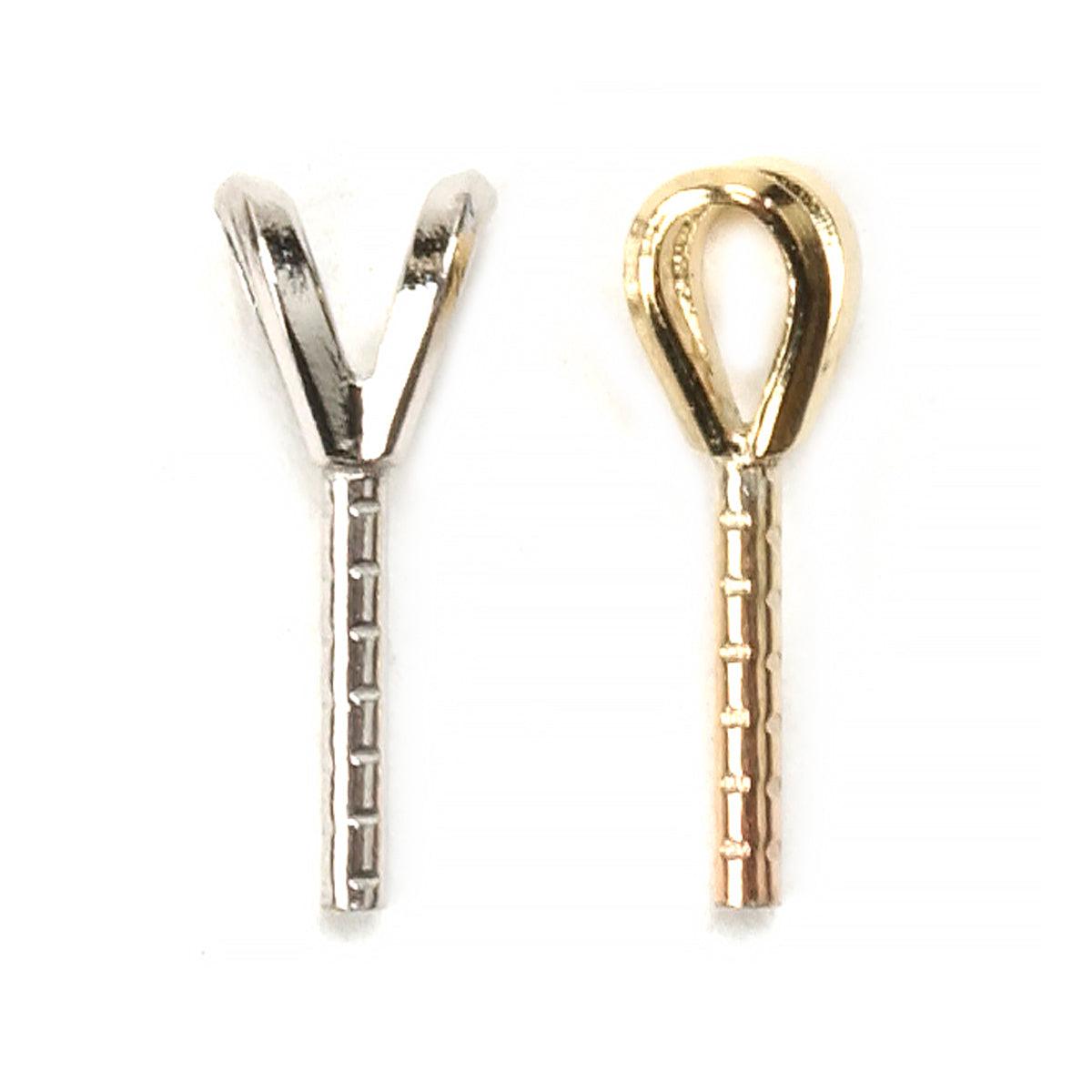 14K Gold V-Bail 1.8mm Opening with Post | OttoFrei — Otto Frei