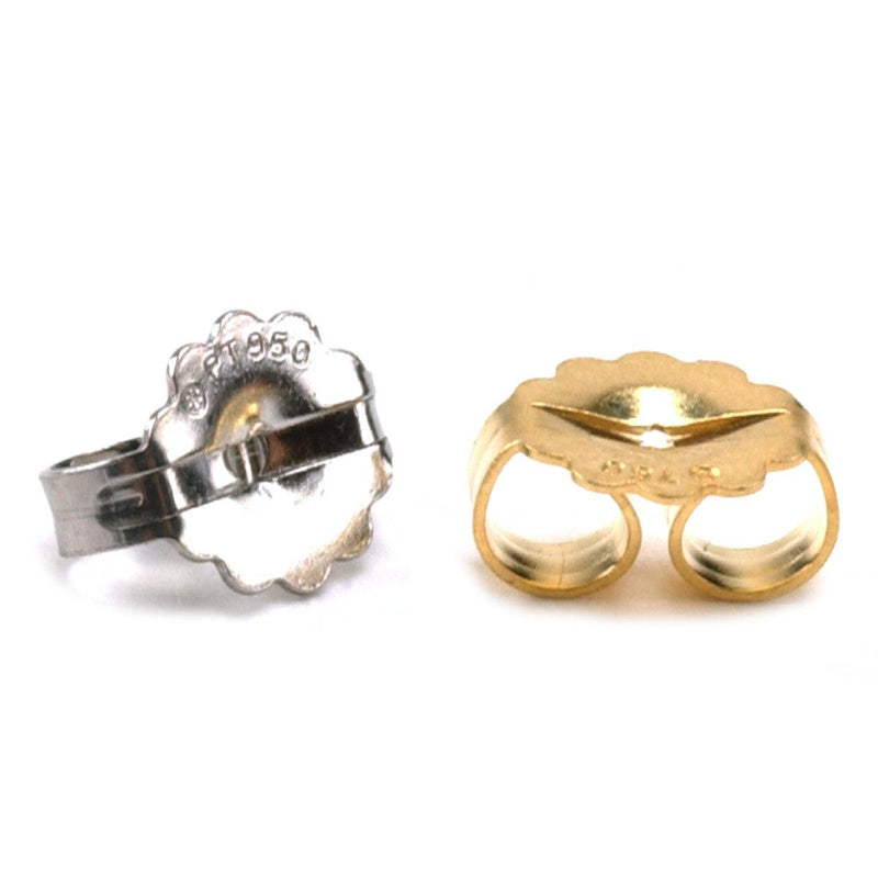 14KY,14KW,18KW & Platinum Push-On Screw-Off Earring Backs - Otto Frei