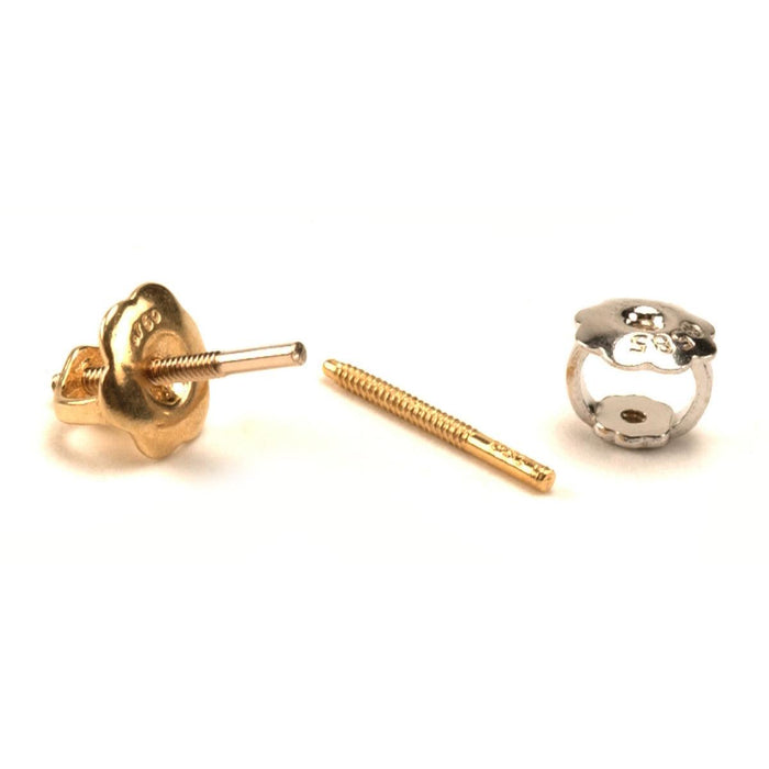 14KY,14KW & 18KY .034 Threaded Earring Posts & 4.5mm Threaded Earring —  Otto Frei