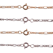 14KY,14KW & 18KY Figaro Chain 1.5mm with Spring Ring Clasp - Otto Frei