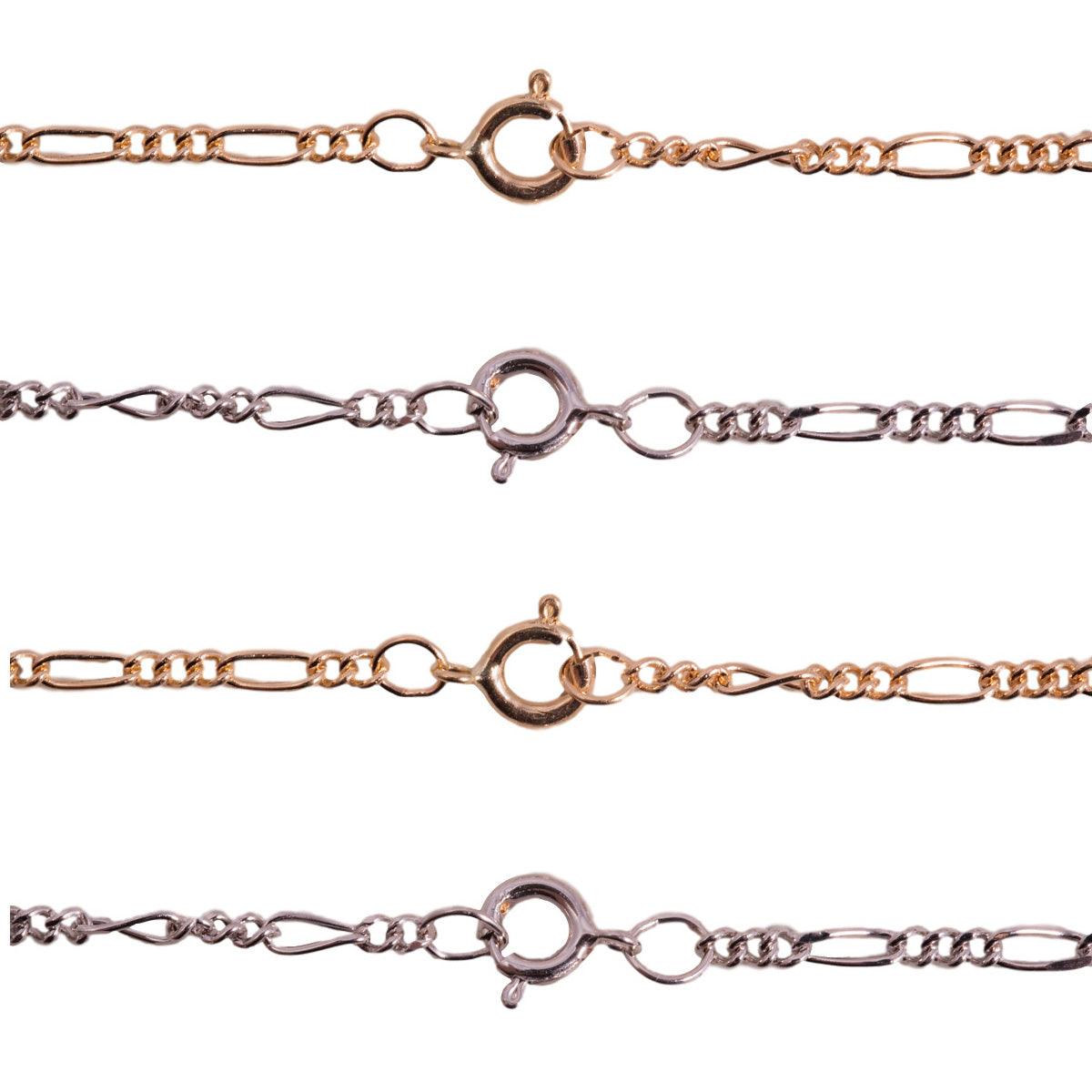 Gold Figaro Chain 1.5mm with Spring Ring Clasp | USA Made — Otto Frei