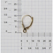 14KY,14KW Lever Backs Fleur-De-Lis with Open Ring - Otto Frei