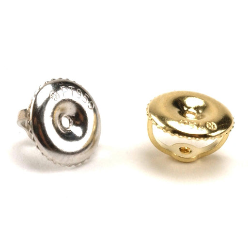 14KY,14KW,18KW & Platinum .034" Threaded Earring Backs-6.5mm OD - Otto Frei