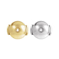 Gold Guardian II ポジティブロック式 6.1mm イヤリングバック 快適トリガー付き - 18K ホワイト