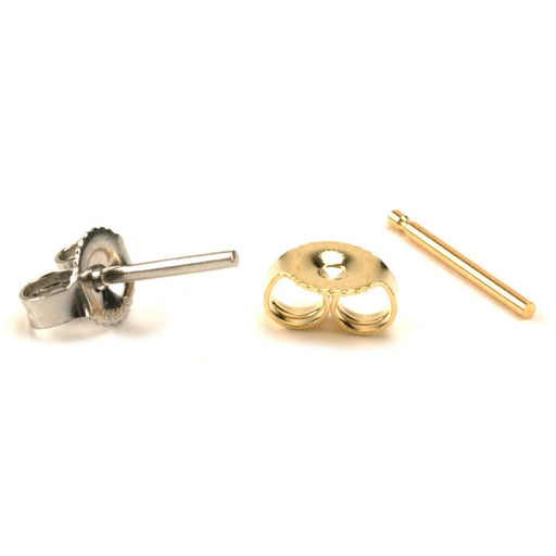14KY,14KW,18KY & Platinum .030" Friction Earring Posts & Standard 5.8mm Backs Sets - Otto Frei