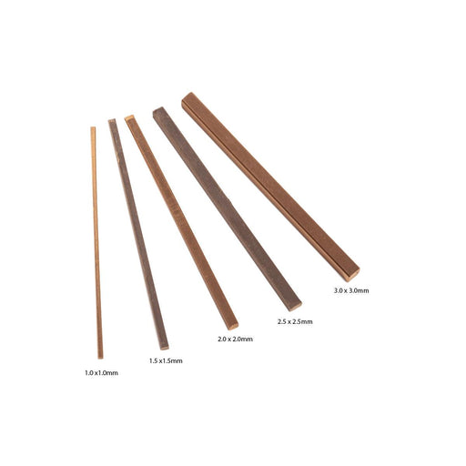 14KY,14KW,18KY & Platinum Square Ring Sizing Stock-Sold in 2" or 3" Lengths - Otto Frei