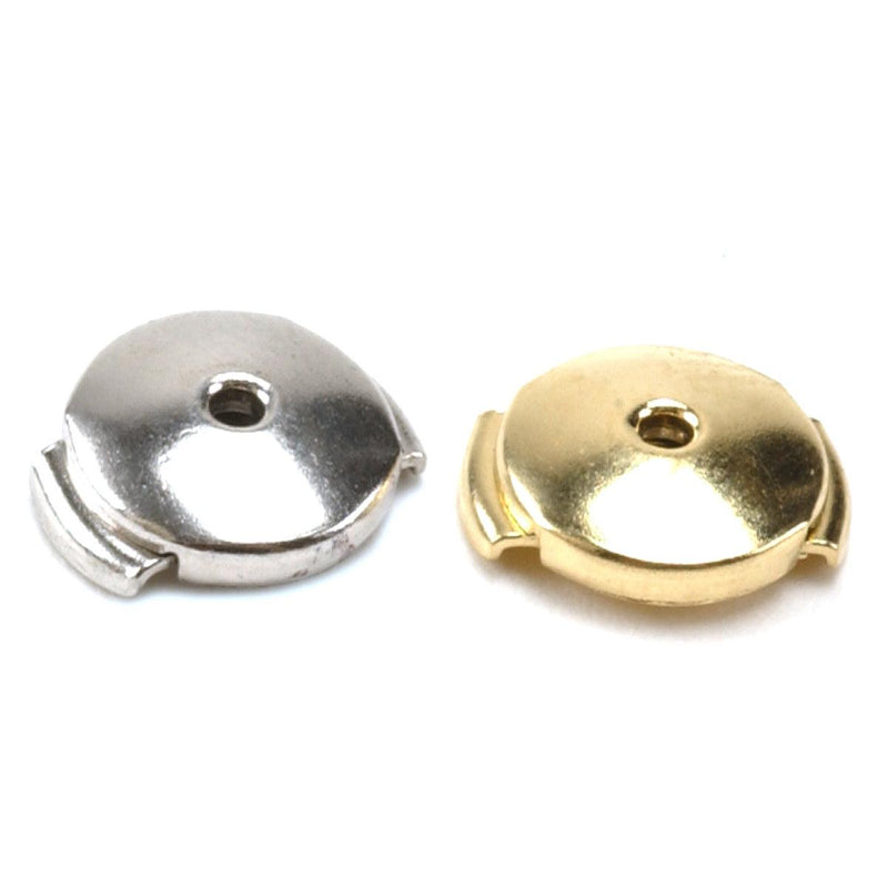 14KY,14KW,18KY,18KW & Platinum 7.1mm Guardian II Positive Locking Earring Backs - Otto Frei