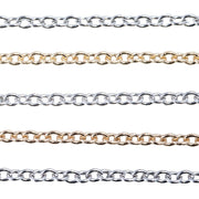 14KY,14KW,18KY,18KW & Platinum Cable Chain 1.8mm Sold by the Inch - Otto Frei