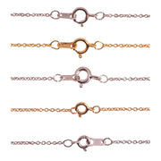 14KY,14KW,18KY,18KW & Platinum Finished 1.15mm Cable Chain With Spring Ring Clasps-16"-18"-20" - Otto Frei