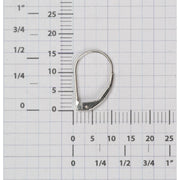 14KY,14KW,18KY,18KW & Platinum Lever Back Plain with Unset Rivets 15mm - Otto Frei