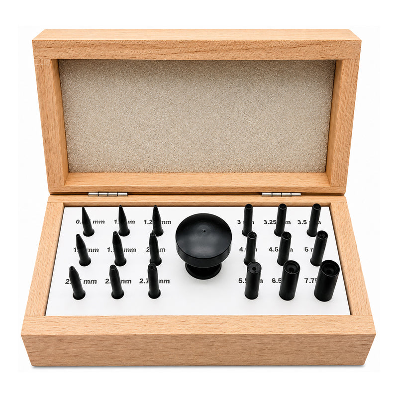 Bezel Setting Tools Set of 18 in Wood Box