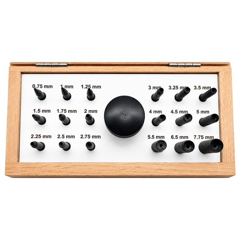 Bezel Setting Tools Set of 18 in Wood Box