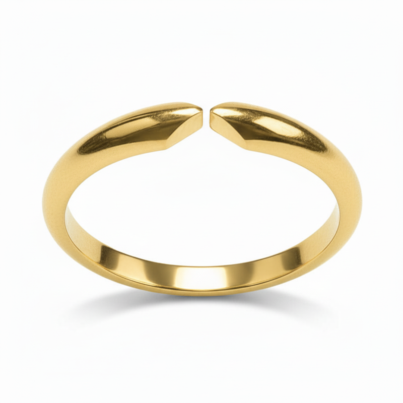 14KY, 14KW, 18KY, 18KW und halbrunde Ringschäfte aus Platin mit Kerbe für 6-Krappen-Fassungen